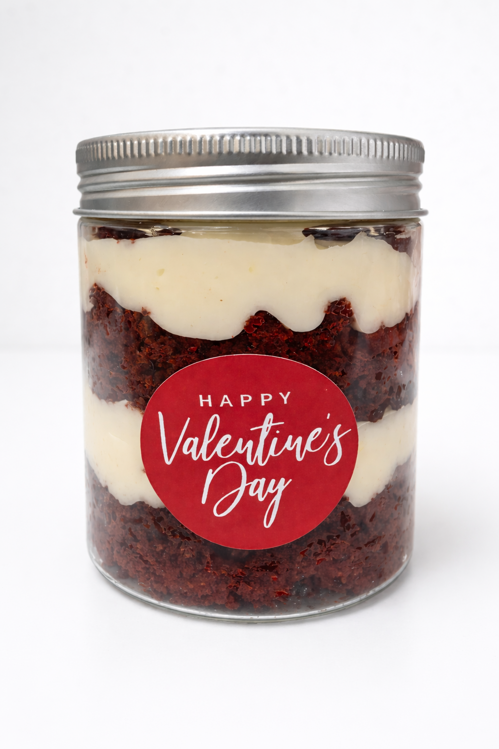 Happy Valentines Day - Red velvet cake jar